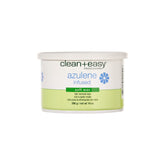 Clean+easy Azulene Infused Soft Wax 14oz front view with printed text